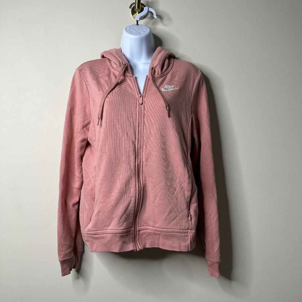 Nike Pink Full Zip Hooded Jacket Women's Small